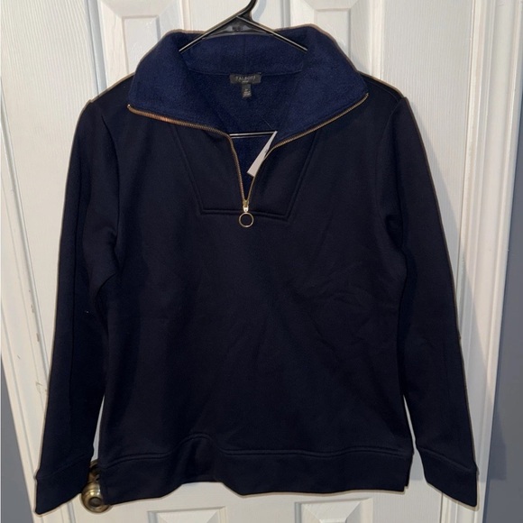 Talbots Navy Women’s 1/4 Zip-Up Sweater - Picture 1 of 3